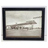 1960's Texaco Service Station Framed Photograph