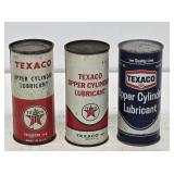 3 NOS Texaco Upper Cylinder Lubricant Cans