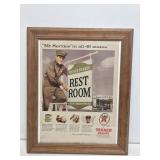 1940's Texaco Framed Advertisement