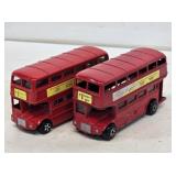 2 Die Cast Double Decker Bus Toys