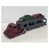 Early Marx Toy Pressed Steel Car Hauler Semi