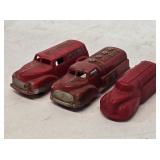 3 Early Small Plastic Trucks