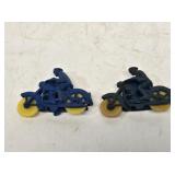 2 Early Auburn Rubber Motorcycle Toys