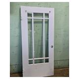 Painted Wooden Entry Door with Glass