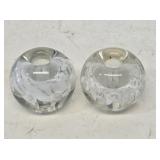 2 Art Glass Paperweights