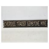Gemstone Mine Carved Wooden Sign