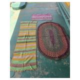 3 Assorted Primitive Rugs