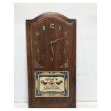 Wooden Birdseye Sorghum Advertising Clock