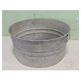 Round Galvanized Metal Wash Tub