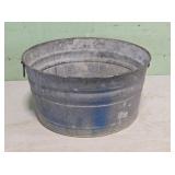 Round Galvanized Metal Wash Tub