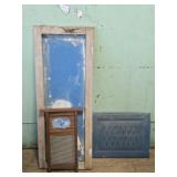 Primitive Wooden Door and Key Rack