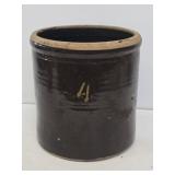4 Gallon Brown Stoneware Crock
