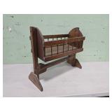 Handmade Wooden Doll or Baby Cradle