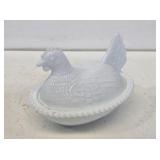 Milk Glass Hen on The Nest