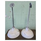 2 Porcelain Industrial Lights