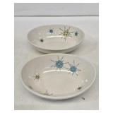 2 Franciscan Atomic Starburst 8" Serving Bowls