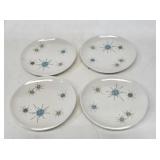 4 Franciscan Atomic Starburst 6.5" Bread Plates