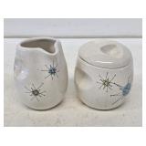 Franciscan Atomic Starburst Cream & Sugar Bowl