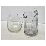 2 Antique Glass Water Pitchers