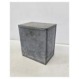 Galvanized Metal Canister with Lid
