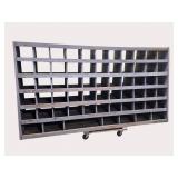 Large Primitive Wooden Hardware Cubby Cabinet