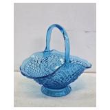 Large Blue Glass Basket