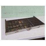 Hamilton Type Set Drawer with Cast Iron Pull