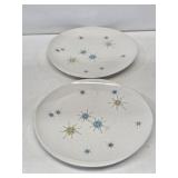 2 Franciscan Atomic Starburst 13" Serving Plates