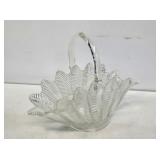 Large Heavy Clear Glass Basket