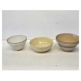 3 Stoneware Mixing Bowls