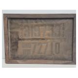 1916 & 1917 Ohio Screen Printed License Plates