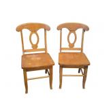 2 Ornate Wooden Dining Chairs