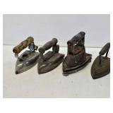 Antique Irons & Trivet