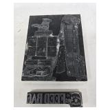 2 Early Advertising Print Blocks