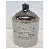 Geo. Goodman Red Rock Evansville, IN Whiskey Jug