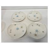 4 Franciscan Atomic Starburst 8" Salad Plates