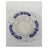 Blue Top Beer Advertising Glass Ash Tray