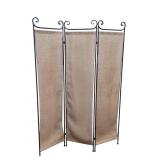 Metal 3 Section Folding Dressing Screen