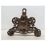 Primitive Myers Cast Iron Hay Trolley