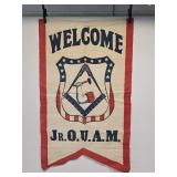 Early Canvas Masonic Lodge Banner