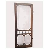 Ornate Victorian Wooden Screen Door