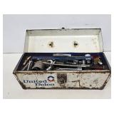 United Delco Metal Tool Box with Tools