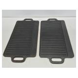 2 New Cast Iron Griddles