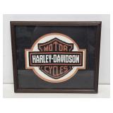 Harley-Davidson Framed Needlepoint