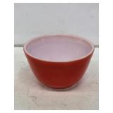 Pyrex 401 Red 1 1/2 Pint Glass Mixing Bowl