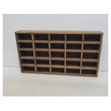 Wooden Cubby Hole Shelf