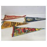 4 Souvenir Felt Pennants