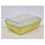 Pyrex 503 Yellow Refrigerator Dish with Lid