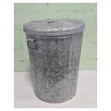 Galvanized #20 Waste Can with Lid