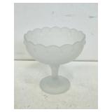 Satin Glass Compote